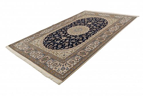 HANDMADE CARPET NAIN WOOL-SILK ON SILK WARP ORIGINAL HABIBIAN 6La 2,61X1,69