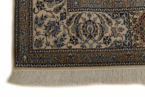 HANDMADE CARPET NAIN WOOL-SILK ON SILK WARP ORIGINAL HABIBIAN 6La 2,61X1,69