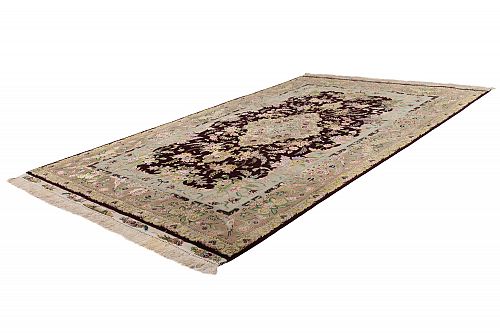 HANDMADE PERSIAN TABRIZ 70 RAJ WOOL-SILK 2,92X1,77 COLLECTIVE (SET OF 2 PIECES)