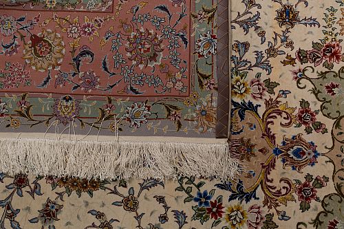 HANDMADE CARPET TABRIZ 60 RAJ WOOL-SILK 3,15X2,00 COLLECTIVE (SET OF 2 PIECES)