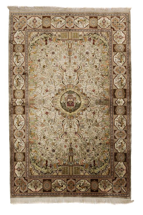 HANDMADE CARPET CHINESE SILK 2,42X1,80