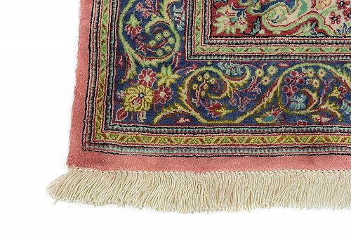 HANDMADE CARPET GOM SILK 1,23X0,77 SIGNED BY HOSSEINI