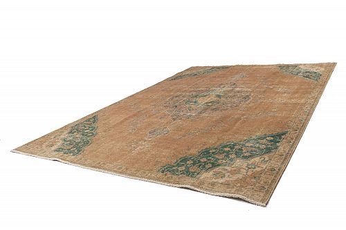 HANDMADE PERSIAN VINTAGE TABRIZ CARPET 3,38X2,33