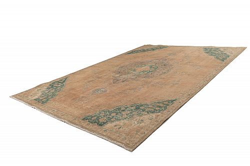 HANDMADE PERSIAN VINTAGE TABRIZ CARPET 3,38X2,33