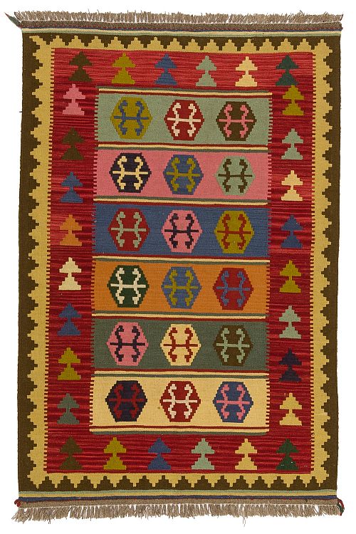 HANDMADE PERSIAN KILIM GHASHGHAEI 1,65X1,08