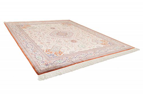 HANDMADE CARPET GOM SILK 2,78X2,47 SIGNED BY JAMCIDI