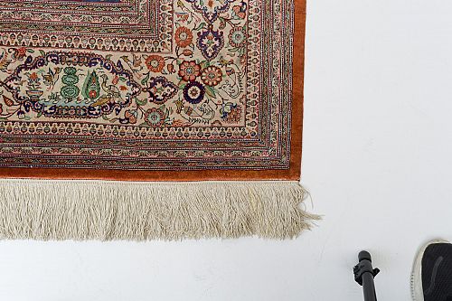 HANDMADE CARPET GOM SILK 2,78X2,47 SIGNED BY JAMCIDI