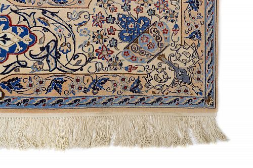 HANDMADE CARPET NAIN GOMBAT WOOL-SILK 3,04X2,95