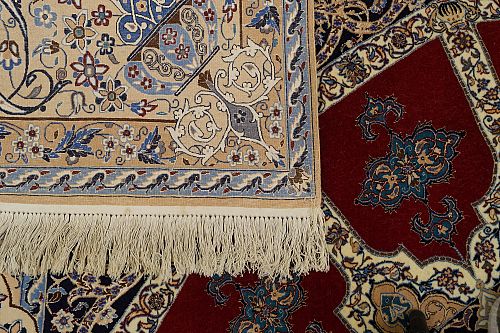 HANDMADE CARPET NAIN GOMBAT WOOL-SILK 3,04X2,95