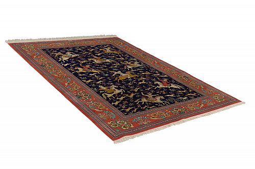 HANDMADE CARPET GOM SILK  1,98X1,47 SIGNED BY NAINI