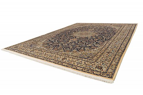 HANDMADE CARPET NAIN WOOL-SILK 4,78X3,40