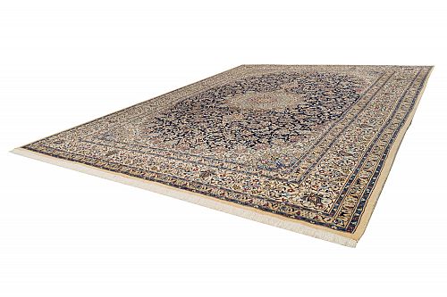 HANDMADE CARPET NAIN WOOL-SILK 4,78X3,40