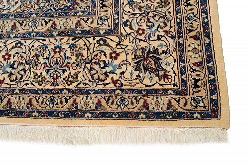 HANDMADE CARPET NAIN WOOL-SILK 4,78X3,40