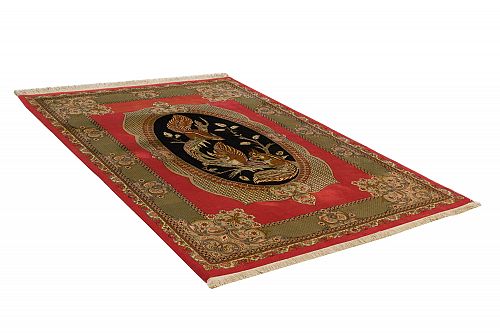 HANDMADE CARPET PERSIAN GOM SILK 2,00X1,40