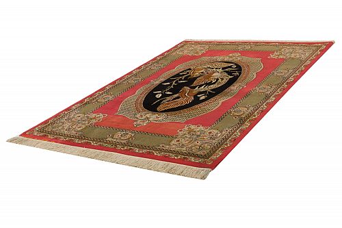 HANDMADE CARPET PERSIAN GOM SILK 2,00X1,40