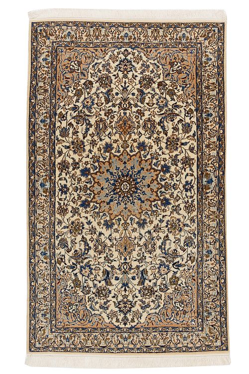 HANDMADE CARPET NAIN WOOL-SILK 2,25X1,25