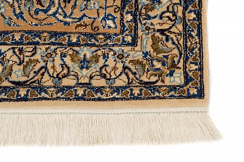 HANDMADE CARPET NAIN WOOL-SILK 2,25X1,25