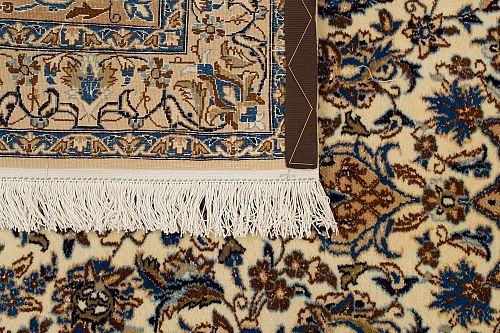 HANDMADE CARPET NAIN WOOL-SILK 2,25X1,25