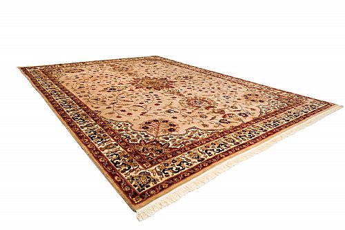 HANDMADE CARPET FARAHAN WOOL-SILK 3,81X2,83