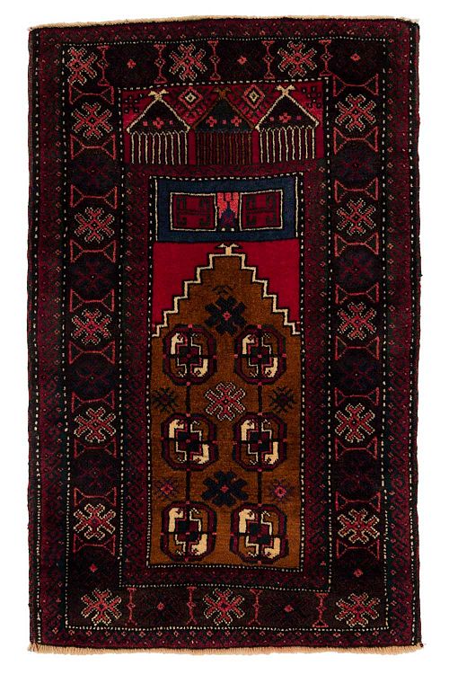 HANDMADE CARPET PERSIAN BALOCH 1,22X0,75