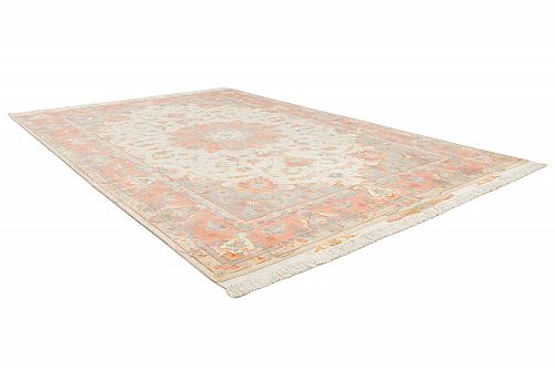 HANDMADE PERSIAN TABRIZ 50 RAJ 3,00X2,00 WOOL-SILK SIGNED