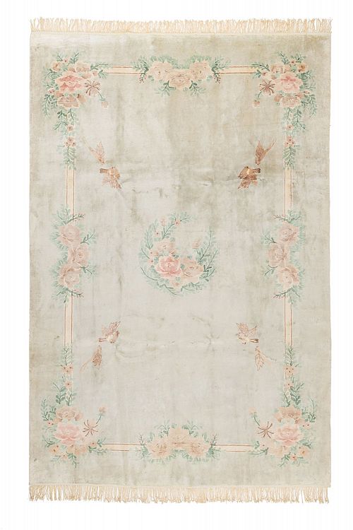 HANDMADE CARPET CHINESE SILK ANTIQUE 2,81X1,88