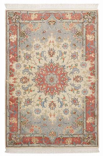 HANDMADE CARPET PERSIAN TABRIZ 50 RAJ 1,50X1,02 WOOL-SILK handmade carpet