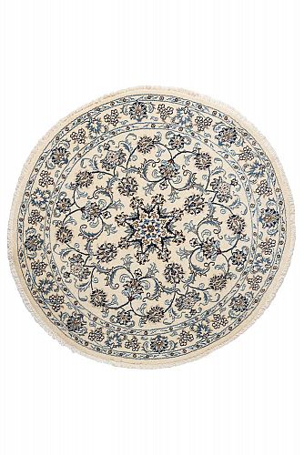 HANDMADE CARPET PERSIAN NAIN 1,42X1,42 WOOL-SILK handmade carpet