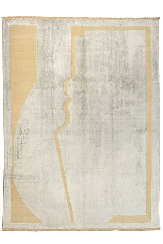 PERSIAN MODERN BAMBOU SILK CARPET 3,53X2,64 handmade carpet