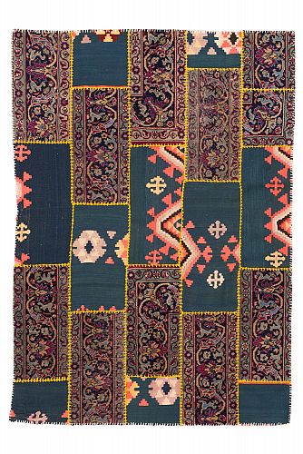 HANDMADE CARPET PATCHWORK 2,16X1,51 handmade carpet
